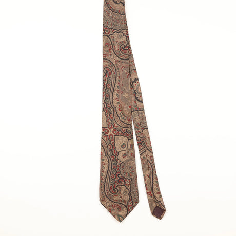 Front of Vintage 1990's Paisley Patterned Tie