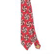 Front Front Detail of Vintage 1990's Perry Ellis Swirl Geometric Patterned Tie