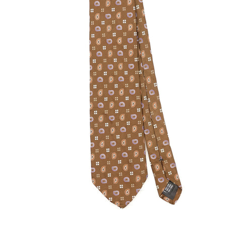 Front Front Detail of Vintage 1990's U.S. Polo Assn. Paisley Patterned Tie