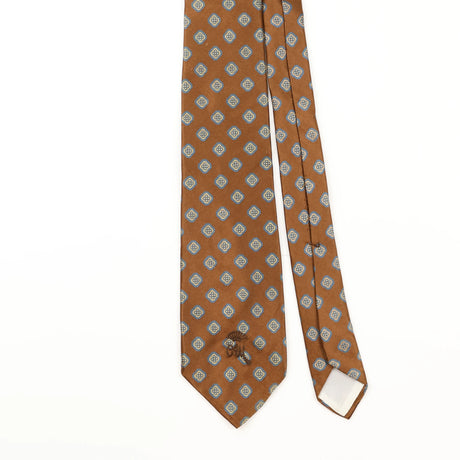 Front Detail of Vintage Sullivan Geometric Patterned Tie