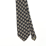 Front Front Detail of Vintage 1990's Geometric Patterned Tie