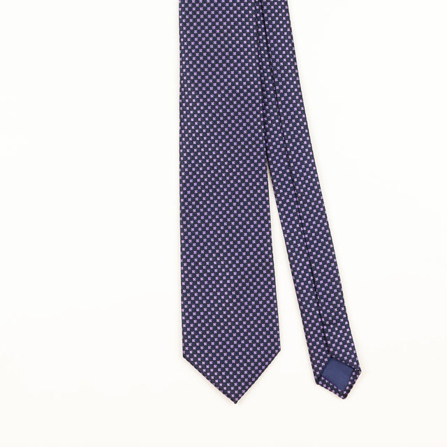 Front Detail of Vintage 1990's Cerruti 1881 Geometric Patterned Tie