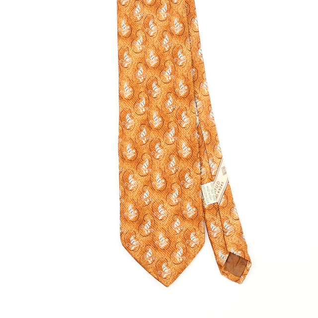 Front Front Detail of Vintage 1990's Joseph Aboud Geometric Patterned Tie
