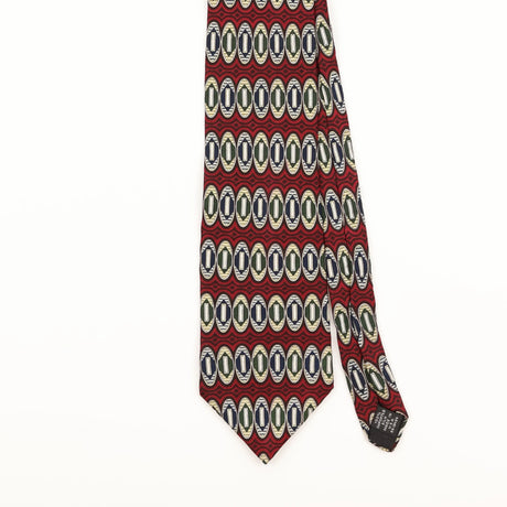 Front Detail of Vintage Geometric Patterned Tie