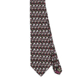Front Front Detail of Vintage 1990's Geometric Patterned Tie