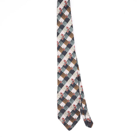 Front Front of Vintage 1990's Check Patterned Tie