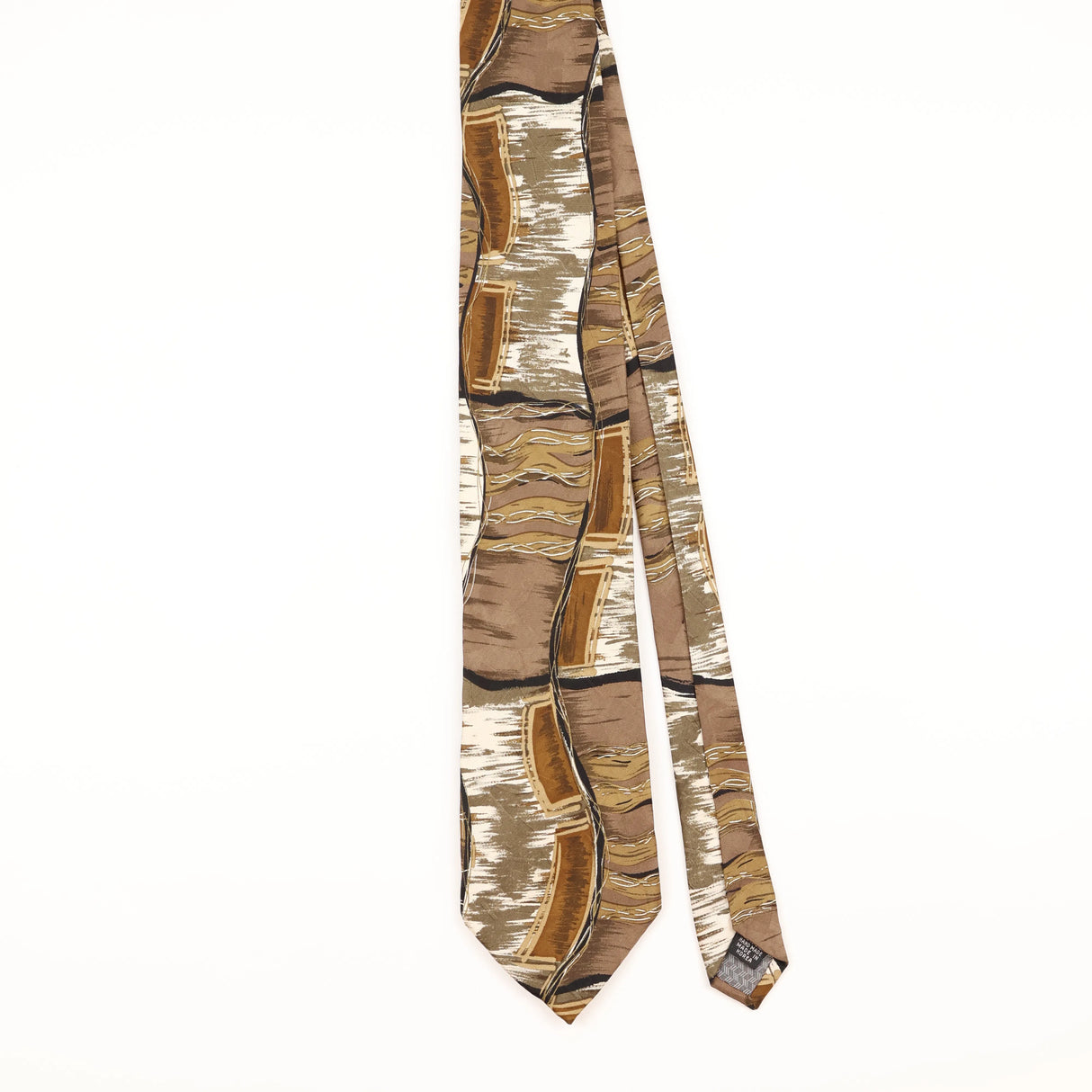 Front of Vintage 1980's Abstract Patterned Tie