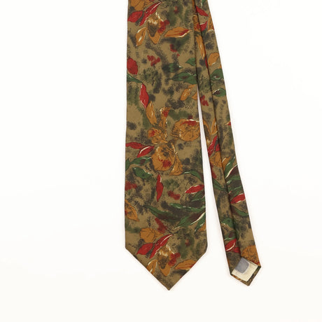 Front Detail of Vintage 1990's Floral Patterned Tie