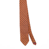 Front Front Detail of Vintage Foulard Paisley Patterned Tie
