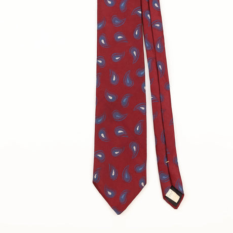 Front Detail of Vintage Water Droplet Geometric Patterned Tie