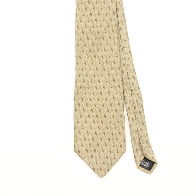 Front Detail of Vintage Bill Blass Geometric Patterned Tie