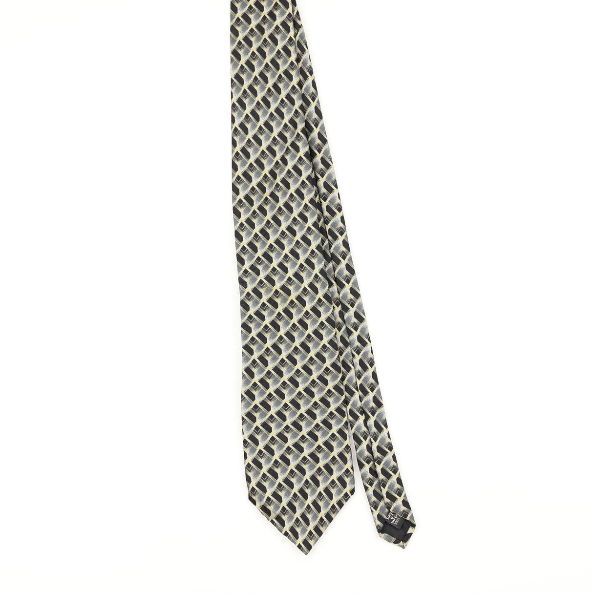 Front of Vintage 1990's Van Heusen Geometric Patterned Tie