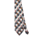 Front Front Detail of Vintage 1990's Check Patterned Tie