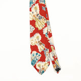 Front Front Detail of Vintage 1990's Tom James Sketches Abstract Patterned Tie