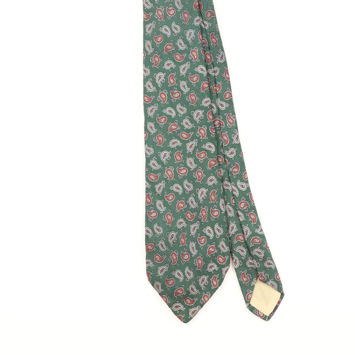 Front Detail of Vintage 1990's Paisley Patterned Tie