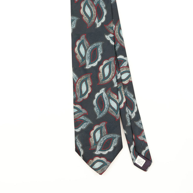 Front Detail of Vintage 1990's Geometric Patterned Tie