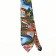 Front Front Detail of Vintage 1990's Gant Landscape Abstract Patterned Tie
