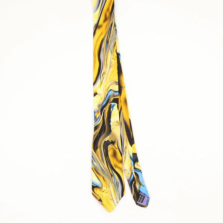 Front Front of Vintage Jerry Garcia Urban Cat Ghost Abstract Patterned Tie