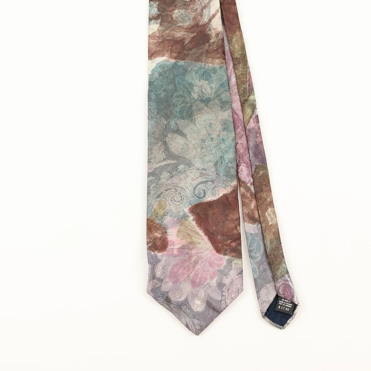 Front Detail of Vintage 1990's Abstract Patterned Tie