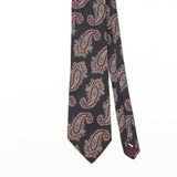 Front Detail of Vintage 1990's Paisley Patterned Tie