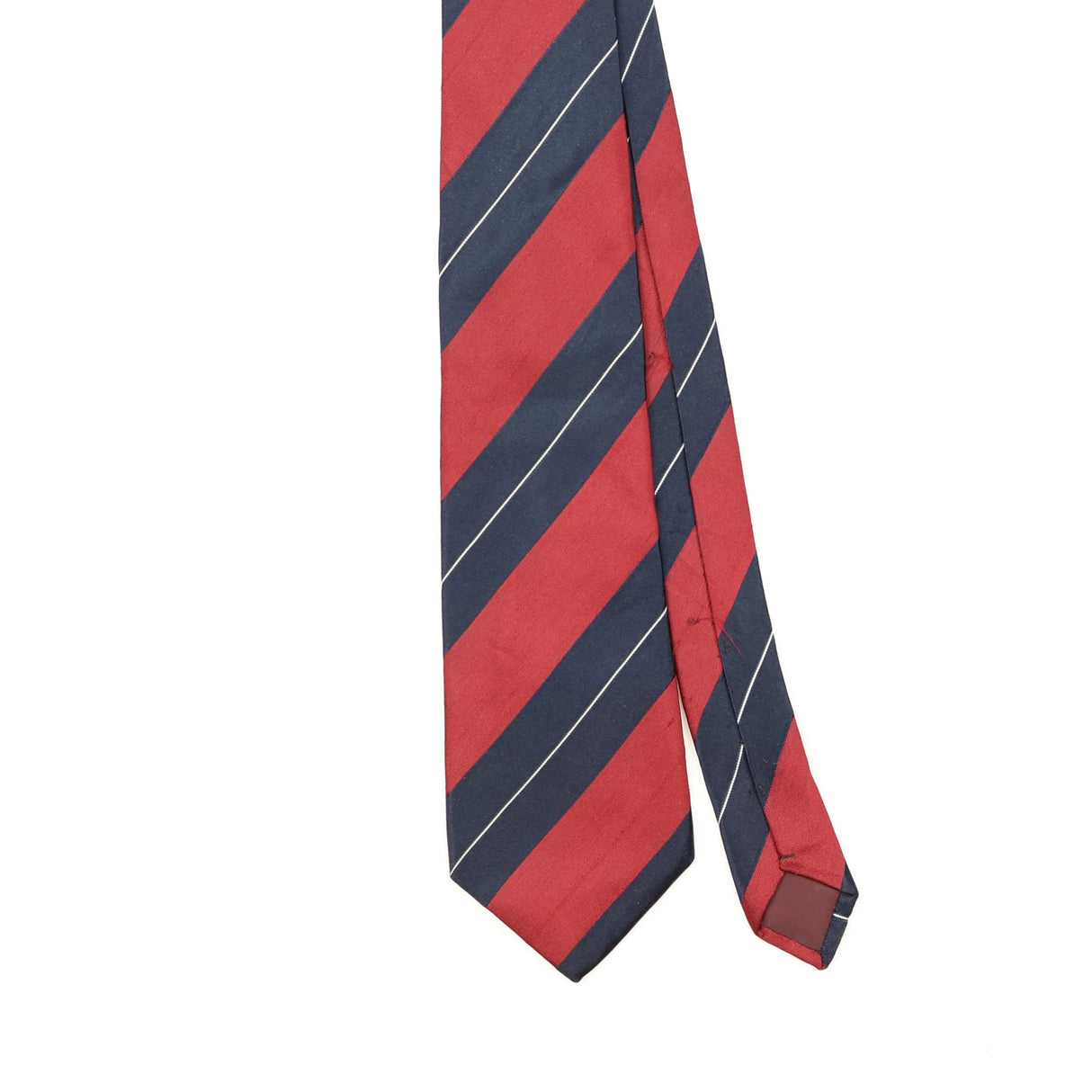 Front Front Detail of Vintage 1990's Lanvin Striped Patterned Tie