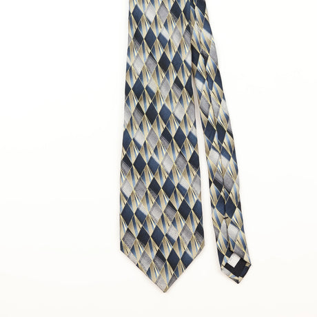 Front Detail of Vintage 1990's Pierre Cardin Geometric Patterned Tie