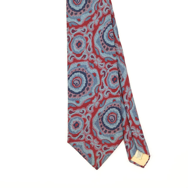 Front Detail of Vintage 1980's Abstract Patterned Tie
