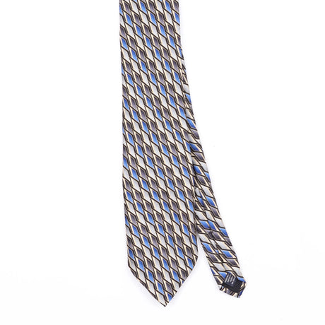 Front Front Detail of Vintage 1990's Stafford Geometric Patterned Tie
