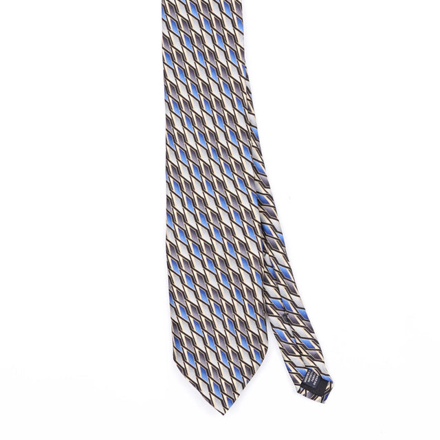 Front Front Detail of Vintage 1990's Stafford Geometric Patterned Tie