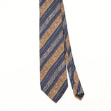 Front Front Detail of Vintage 1990's Bill Blass Striped Patterned Tie