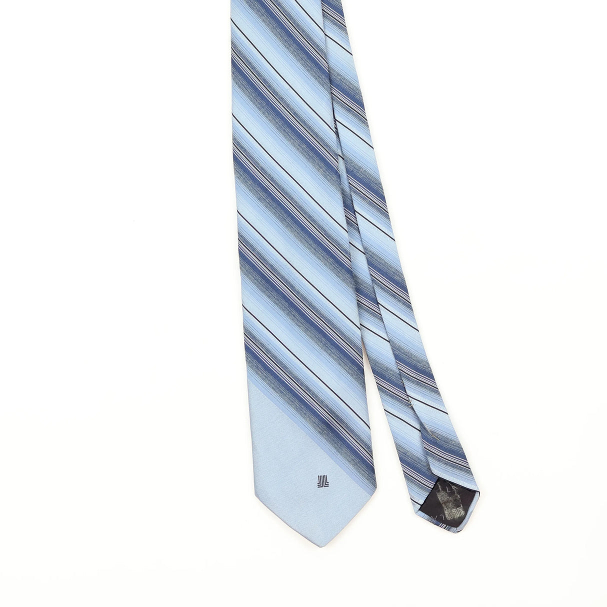 Front Front Detail of Vintage 1980's Lanvin Striped Patterned Tie