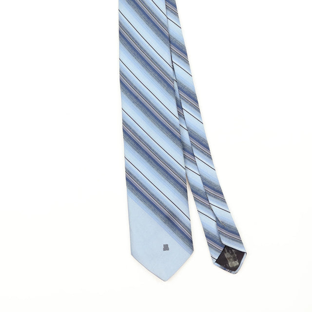 Front Front Detail of Vintage 1980's Lanvin Striped Patterned Tie