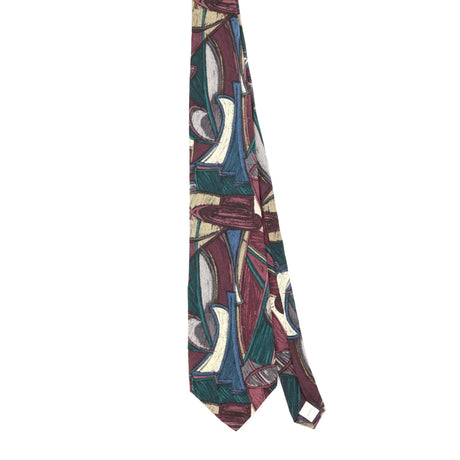 Front Front of Vintage 1990's Pierre Cardin Abstract Patterned Tie