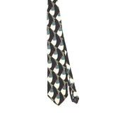Front Front of Vintage 1990's Mulberry Geometric Patterned Tie