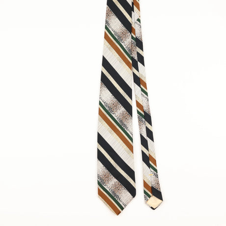 Front of Vintage Don Loper Striped Patterned Tie