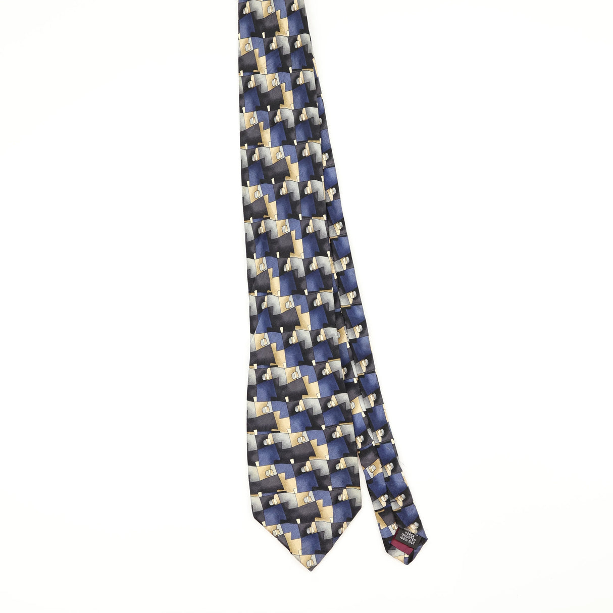 Front Front of Vintage 1990's Puritan Geometric Patterned Tie