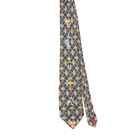 Front Front of Vintage 1990's Looney Tunes Cartoon Patterned Tie