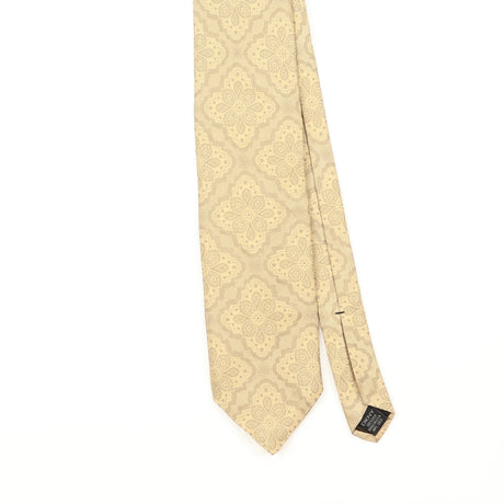 Front Front Detail of Vintage 1990's Dkny Medallion Geometric Patterned Tie
