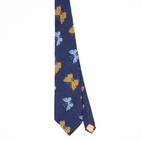 Front Front of Vintage 1980's Butterfly Animal Print Patterned Tie