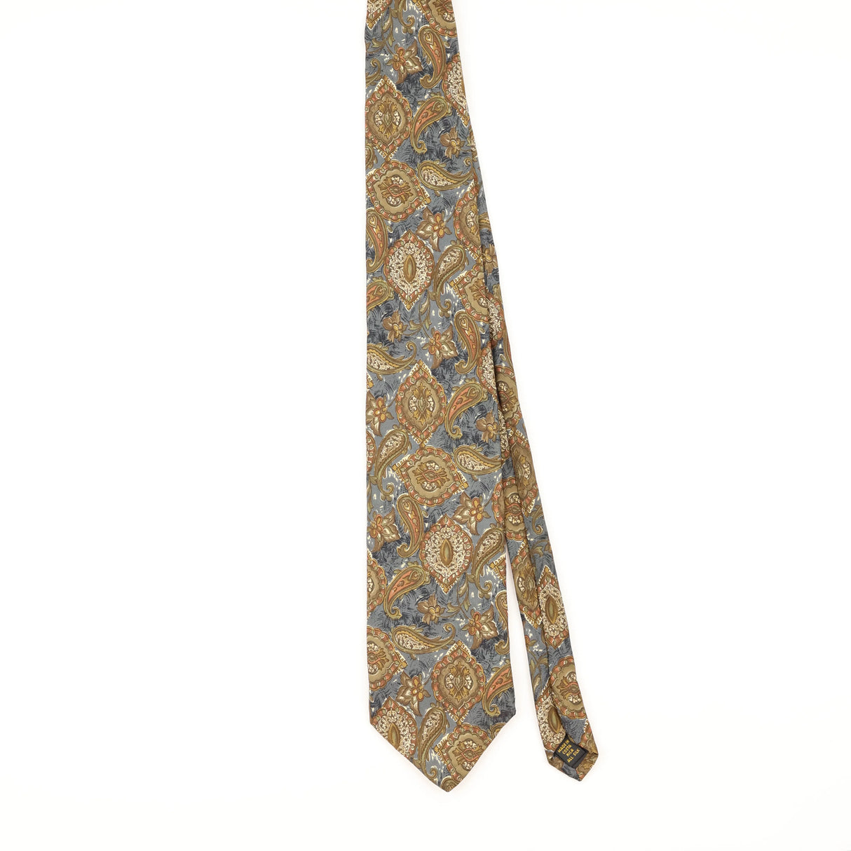 Front of Vintage Cambridge Classics Paisley Patterned Tie