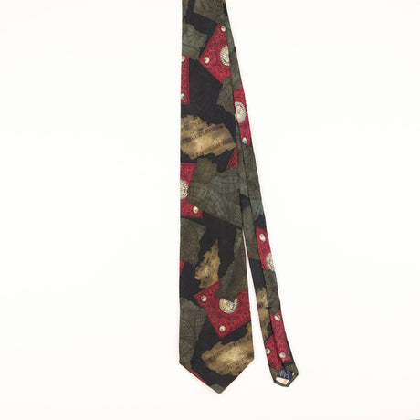 Front of Vintage 1990's Abstract Patterned Tie