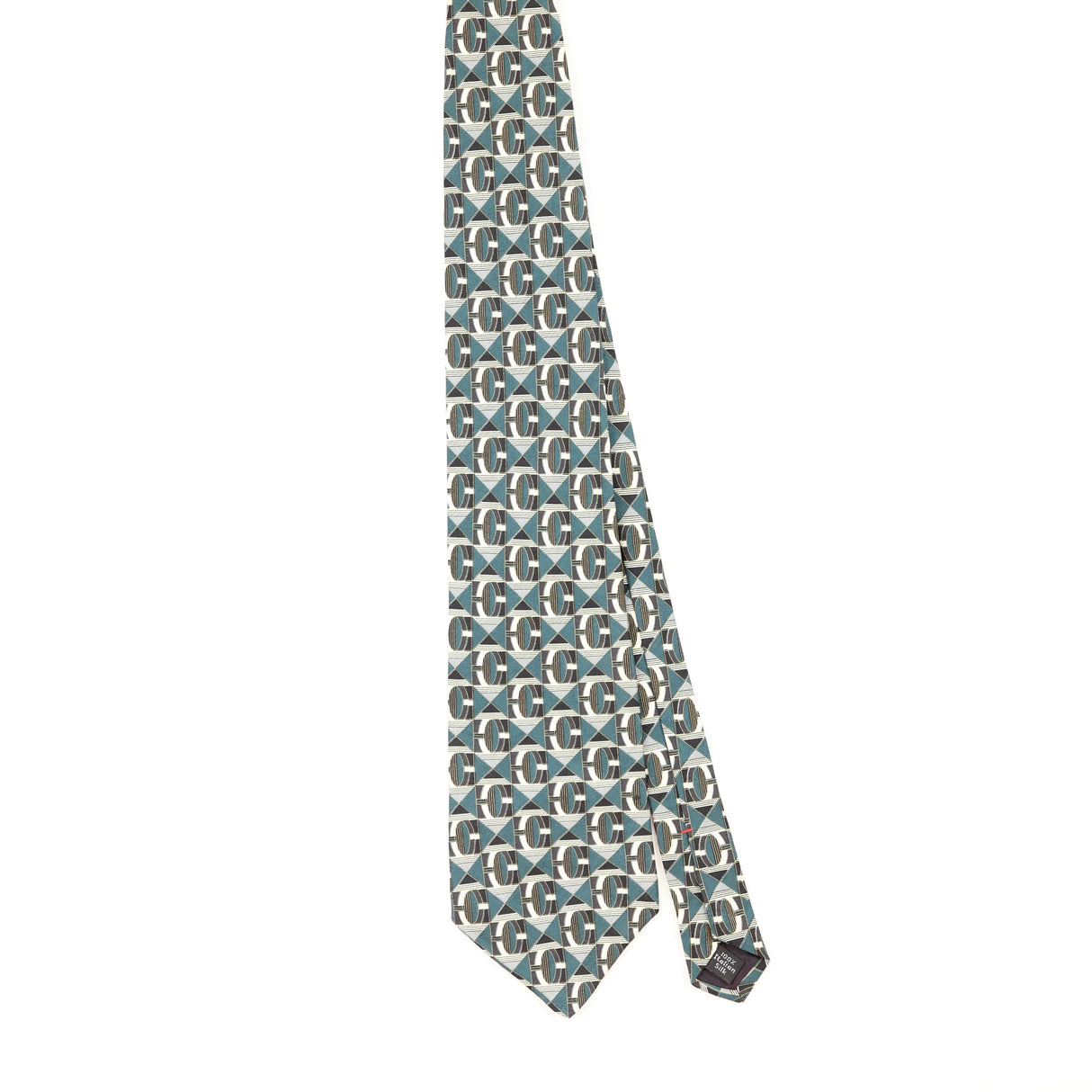 Front of Vintage 1990's Croft & Barrow Geometric Patterned Tie