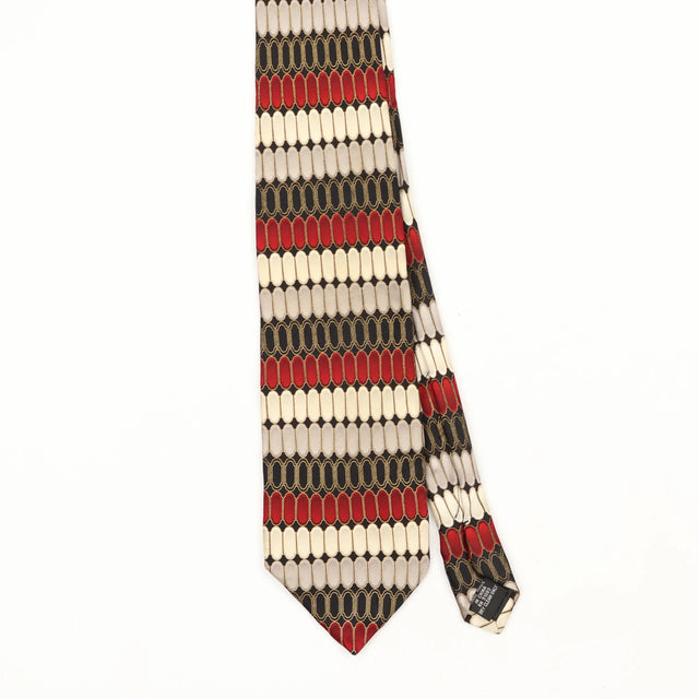 Front Front Detail of Vintage Geometric Patterned Tie