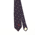 Front Front Detail of Vintage 1990's Yves Saint Laurent Striped Patterned Tie