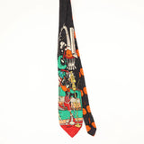 Front Front of Vintage 1990's Addiction Space Jam Cartoon Patterned Tie