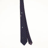 Front Front of Vintage 1980's Jacques Fath Striped Patterned Tie