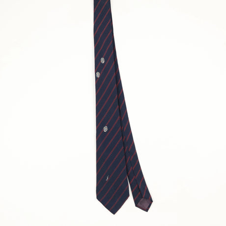 Front Front of Vintage 1980's Jacques Fath Striped Patterned Tie