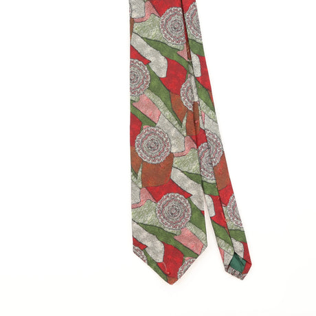 Front Detail of Vintage 1990's Pierre Cardin Abstract Patterned Tie
