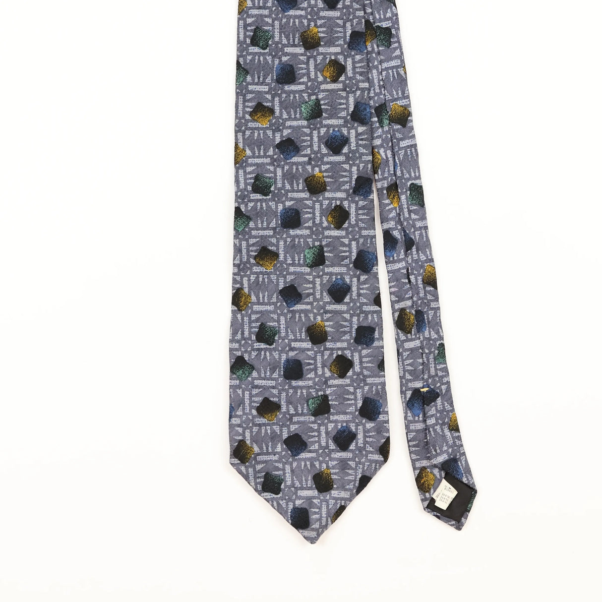 Front Detail of Vintage 1990's Geometric Patterned Tie