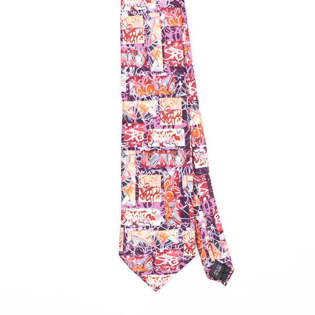 Front Front Detail of Vintage Grafitti Abstract Patterned Tie